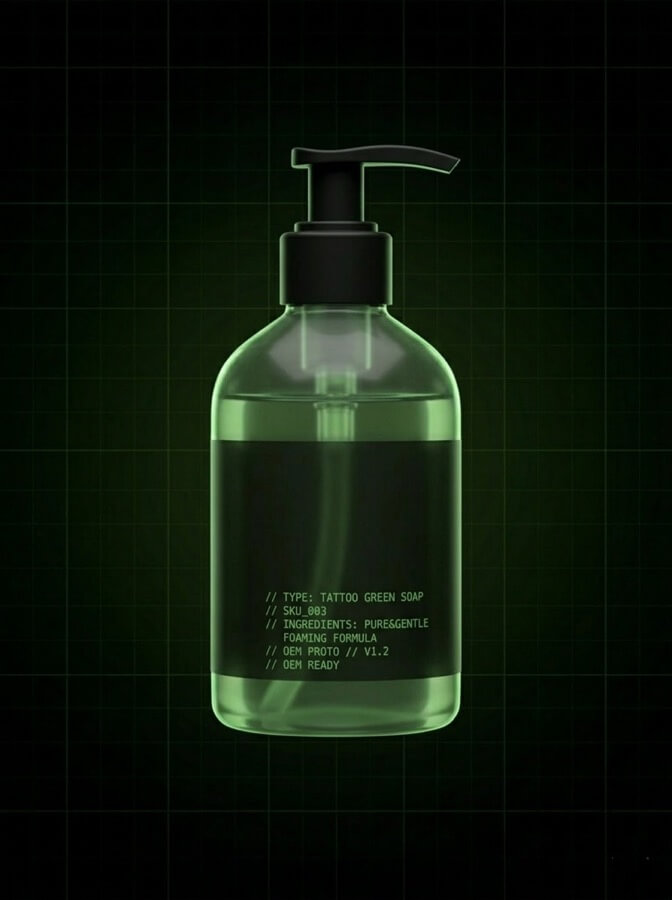 Tattoo green soap