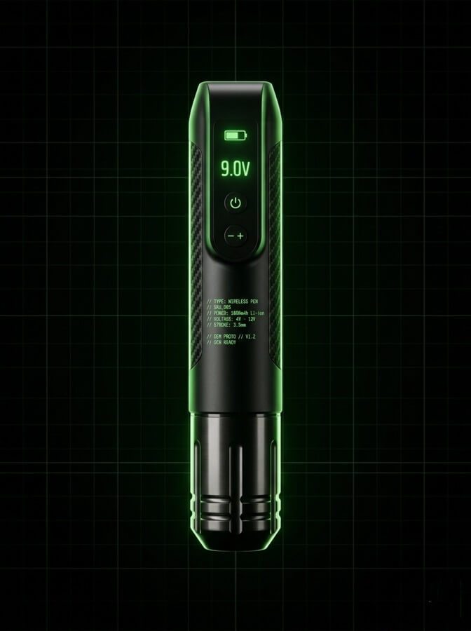 Wireless tattoo pen machine